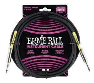 Ernie Ball Cable Para Instrumento P06048 3 Mts Negro